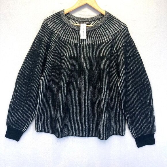 Lane Bryant Sweaters - Lane Bryant Oversized Sweater NEW Womens Sz 18/20 Gray Black Pullover Casual NWT